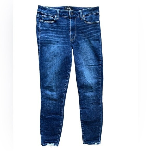 PAIGE Hoxton Crop size 28 Ankle Hibiscus Distressed - Picture 6 of 13